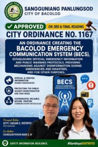 SP Oks BECS Ordinance Designed to Strengthen Disaster Response, Combat Misinformation